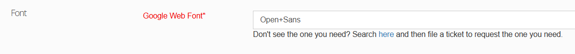 layout - font field