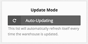 Click the black 'Manual Updates' button to toggle the list into 'Auto-Updating' mode