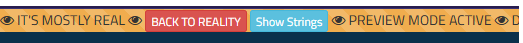 activating editable string visibility in preview mode