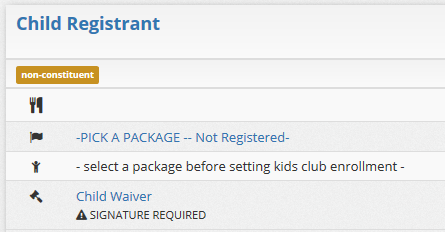 Child without package