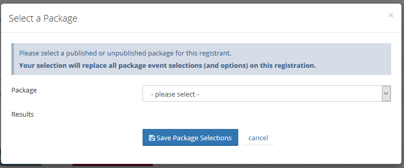 Package selection