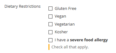 Dietary selections
