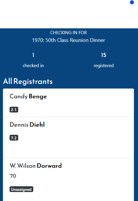 table/seat assignments visible in Gatekeeper