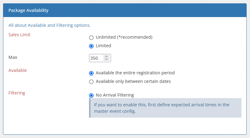 package control settings