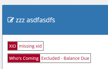 pay up and we'll list you; balance due means exclusion